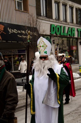 St Patrick chases the snakes out of Kingston